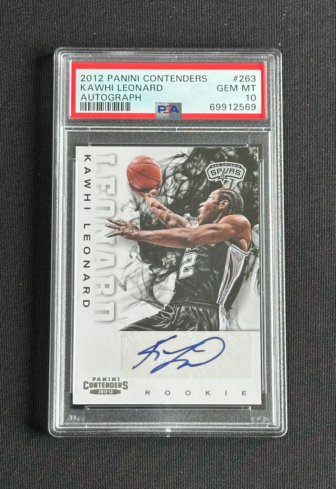 2012-13 Contenders Kawhi Leonard Rc Rookie Auto #263 PSA 10 Clippers
