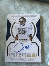 2025 National Treasures Raghib “Rocket” Ismail Auto Nicknames /75 Notre Dame
