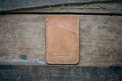 Handmade Hermann Oak Vegetable Tanned Wallet, Minimalist, B Grade, Owens LWKS