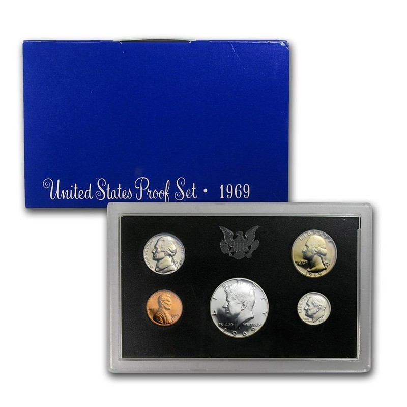1969 S PF Proof Set U.S. Mint Original Government Packaging OGP SILVER COIN#8040
