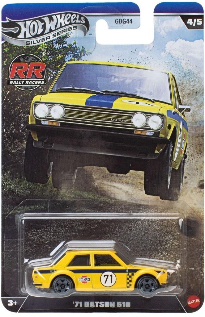 71 Datsun 510 Rally Racers Car Model Toy Diecast 1:64 Scale Hot Wheels Mattel