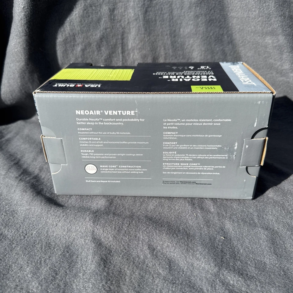 Neoair Venture Thermarest Backpacking Air Mattress Compact Lightweight With Pump - Image 3 of 4