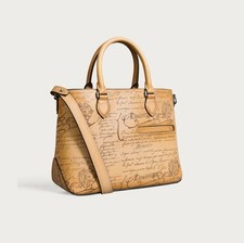 $3,300 BERLUTI Toujours XS Scritto Leather Tote Bag with shoulder strap NWT!