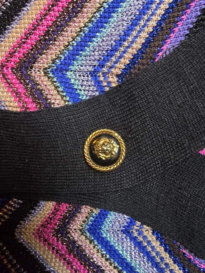cardigan missoni originale, praticamente nuovo, fantasia elegante, taglia xl - Immagine 2 di 3