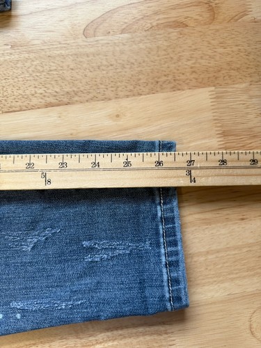 Pantalones de mezclilla elásticos Judy Blue calce relajado para mujer 29 desgastados blanqueadores salpicaduras - Imagen 10 de 10