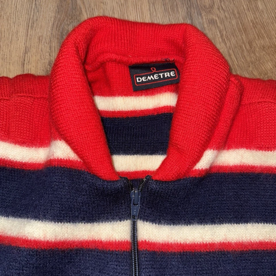 Suéter Demetre De Colección Años 70 80 Acolchado Mujer Esquí Slalom Carreras Nieve Retro Mod Pequeño Foto 4 de 4