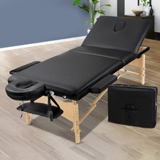 3 Fold Portable Massage Table Lash Bed Spa Beauty Tattoo Facial Bed Adjustable