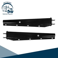 30" Stainless Steel Straight Spring Loaded Mud Flap Hanger 2.5" Bolt Black