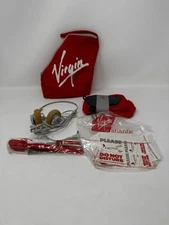 Vintage Virgin Atlantic Airline Travel Amenity Toiletry Bag Plane
