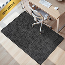 Office Chair Mat for Hardwood Floors 36 x 48 inch Black Non Slip PVC Protector