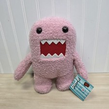 DOMO Pink Monster Plush Curly Fuzzy Fluffy Stuffed Animal 9  New