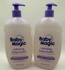 2 Pack Baby Magic Calming Baby Bath Lavender Chamomile Tear Free 30oz.