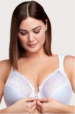 Glamorise WonderWire Front-Closure Bra - Whit...
