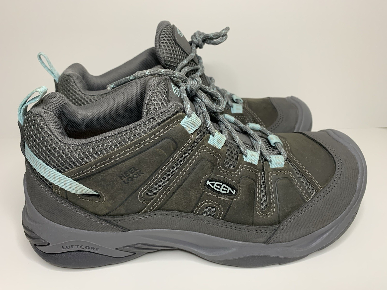 Scarpe da trekking Keen Circadia Vent bassa altezza acciaio grigio nuvola blu donna taglia 8