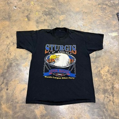 *RARE* Vintage 2001 Sturgis annual biker party graphic tshirt