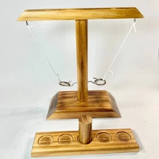 Tabletop Wooden Hook and Ring Game w/ Score Marker