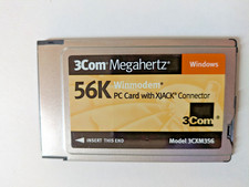 3Com Megahertz 56k Winmodem PC Card with XJACK Connector Model 3CXM356 TESTED