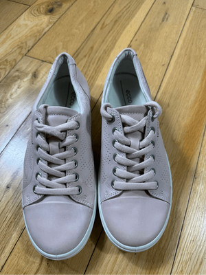 Ecco Womens Leather Low Top Rose Dust Shoes Size 6