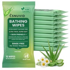 100 Extra Large Body Wipes for Adults Bathing No Rinse, 1 Count Pack of 100