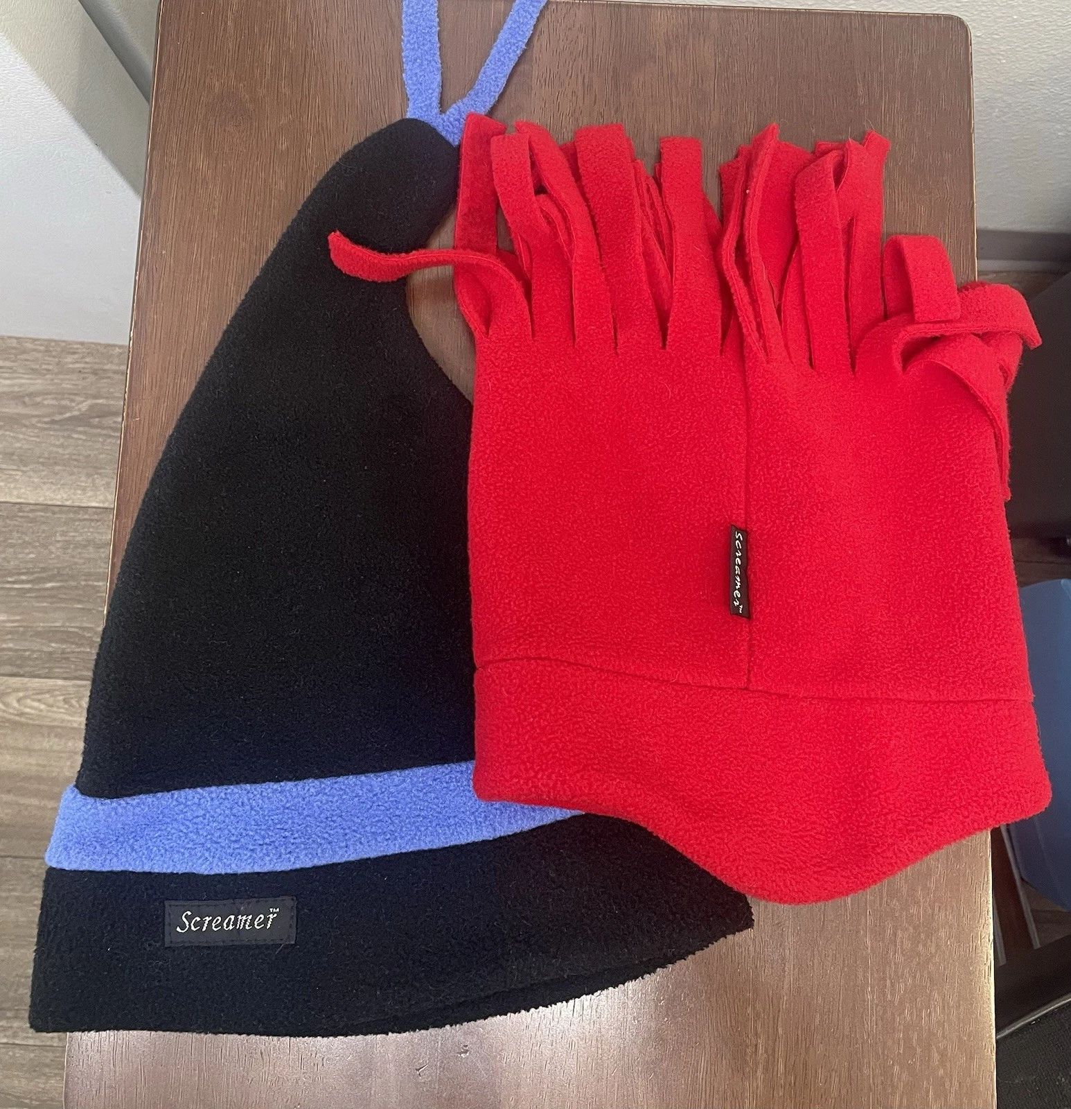 VTG Screamer Jester Fleece Hat Cap Beanie Polartec USA Snowboard 90's Y2K