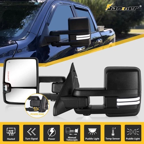 Power Fold Towing Mirrors for 2009-2018 Dodge Ram 1500 2010-2018 Ram 2500 3500