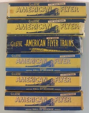 AMERICAN FLYER S GAUGE 6ea. ORIGINAL PASSENGER CAR, Etc. BOXES-1950's $15 SHIP!
