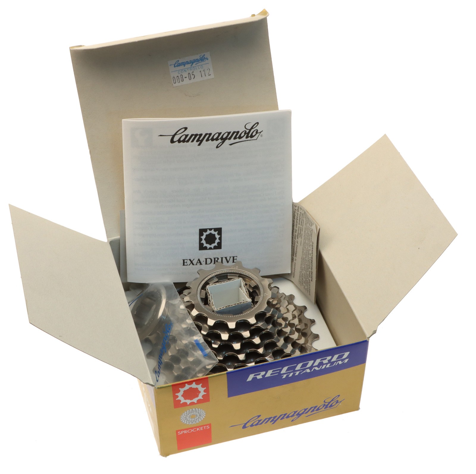 Campagnolo Record Titanium 8 Speed Cassette 1326T Exa-Drive NOS NEW NIB 48190₽