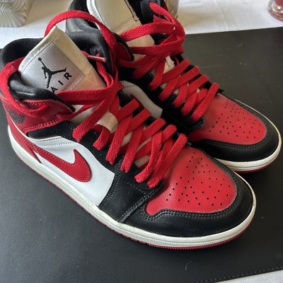 Original Air Jordan 1 Mid  Alternate Bred Toe  (WMNS)   Gr. 39 / US 8   Super