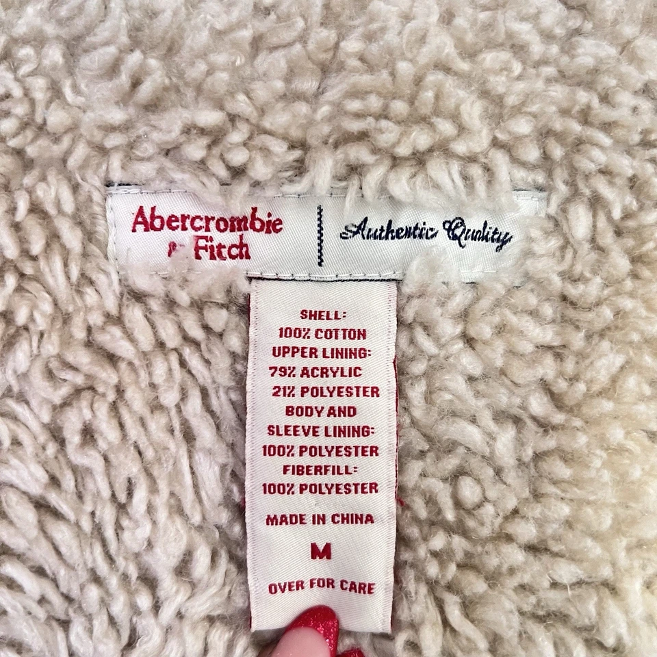 Chaqueta de pana Sherpa vintage Y2K Abercrombie & Fitch marrón para mujer mediana 1892” Foto 2 de 4