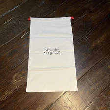 Alexander McQueen L Drawstring Dust Bag Purse Handbag Shoes Storage 24.5x14.5”