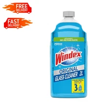 Windex Glass Cleaner Refill, Original Blue, 2 L