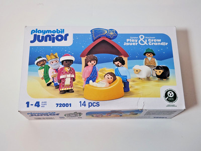 NATIVITY SCENE,PLAYMOBIL JUNIOR SET #72001,CUTE SET FOR KIDS,NEW IN BOX