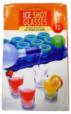 12 x ICE SHOT MOULD MOULDS SHOT GLASSES FREEZE PARTY