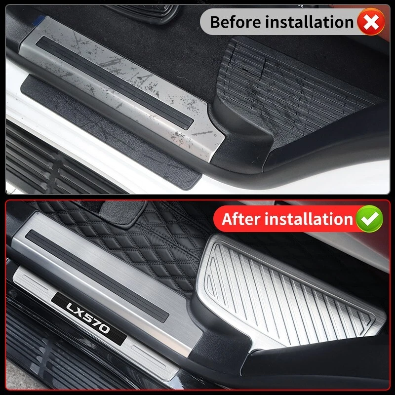 For Lexus LX570 LX450d 2008-2022 Accessories Stainless Steel Threshold Pedal - Image 3 of 4