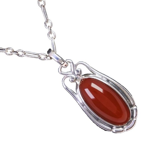 RARE Georg Jensen Sterling Silver Pendant 1996 modern 2 piece