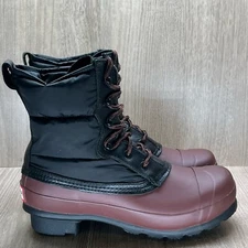Hunter Boots Womens Size 6 Original Quilted Lace Up Short Rain Black Brown