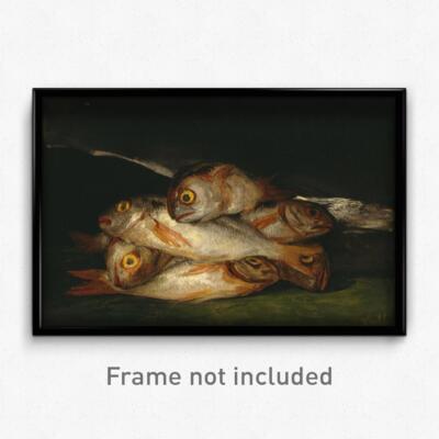 Francisco de Goya - Still Life with Golden Bream Print 11x17 Art Poster