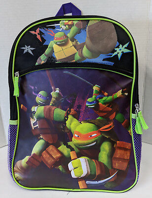 TMNT Teenage Mutant Ninja Turtles Boys 16 Large School Backpack Bag 