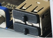 Two Plastic USB-A Port Plugs Cover Cap Dust Protector for Computer, Car, Firman