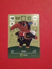 OLAF ANIMAL CROSSING AMIIBO SERIES 4 CARD #348 TRACKED AU POST geniuine