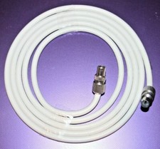 6 metres Aerial coax Cable  male to male plug. fly lead for TV & PVR. white. HQ