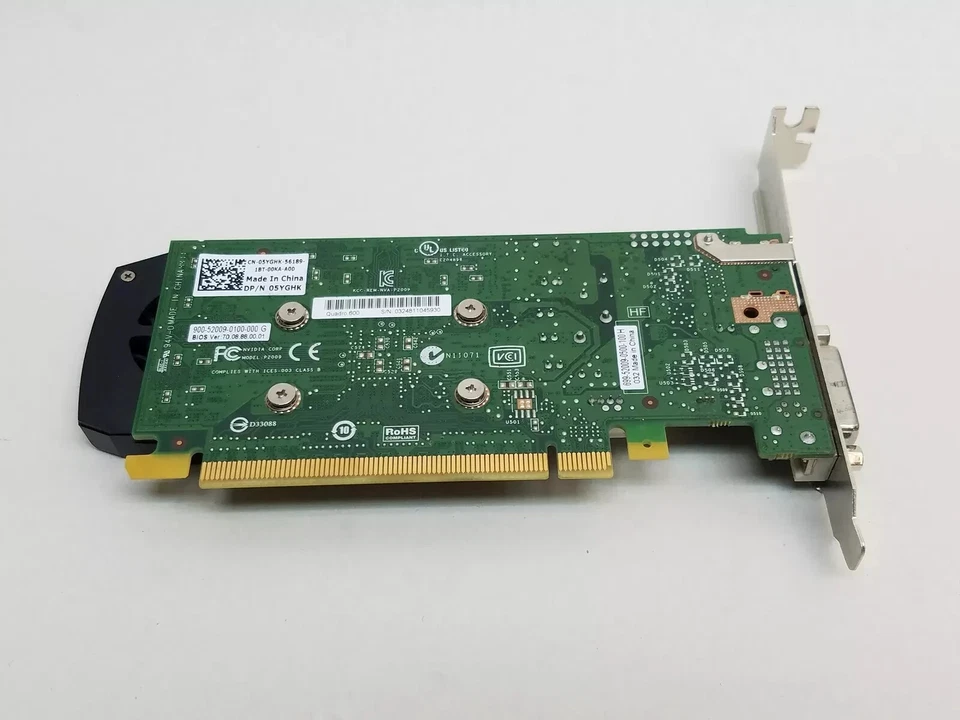 Bally Games NVIDIA Quadro 600 1GB DDR3 PCIe Full Height Video Graphics Card - Image 4 of 4