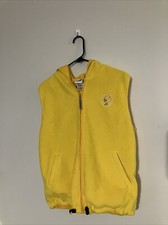 Vintage Warner Bros. Studio Store Yellow Tweety Bird Full Zip, Drawstring Vest