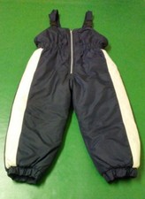 London Fog Kids Size Medium 5-6 Navy Blue  White 100 Nylon Snowpants