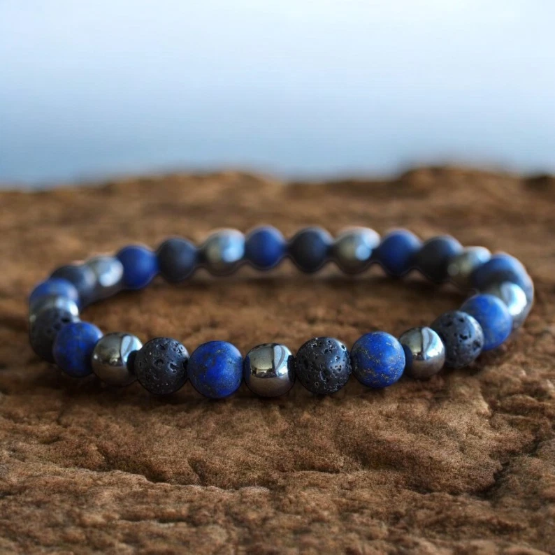 Bracciali Di Perline 8mm / Fatti A Mano, Regalo, Elastici - Foto 5