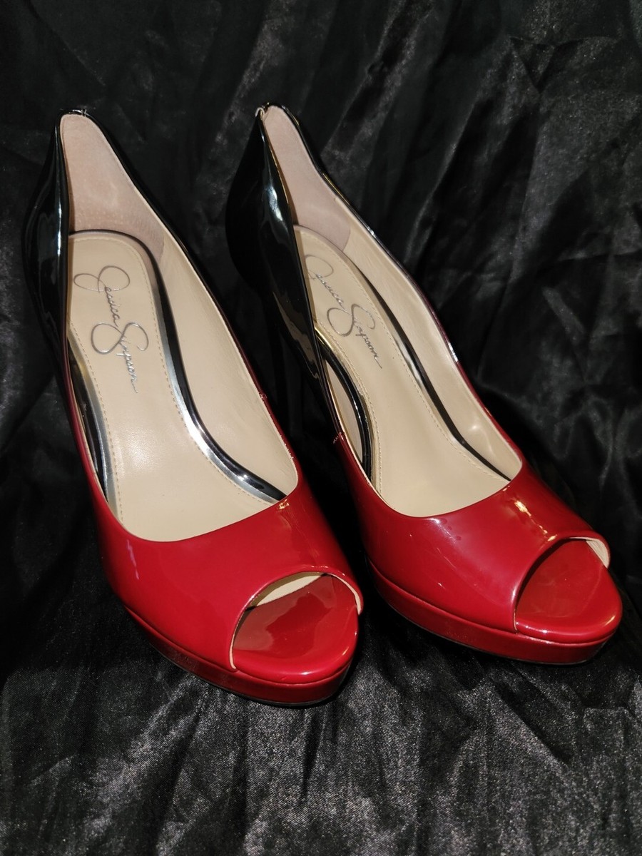 Jessica Simpson Ombre high heels Red/Black Size 9 LIKE NEW