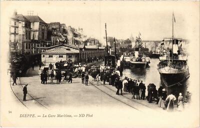 Old postcard AK DIEPPE maritime train steam station (977487)