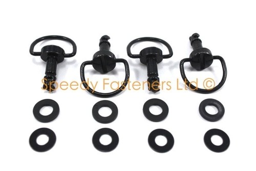 4 Dzus Bolts Black Genuine Motorcycle Fairing Fasteners 17mm Yamaha R1 R6 Ducati - Picture 7 of 8