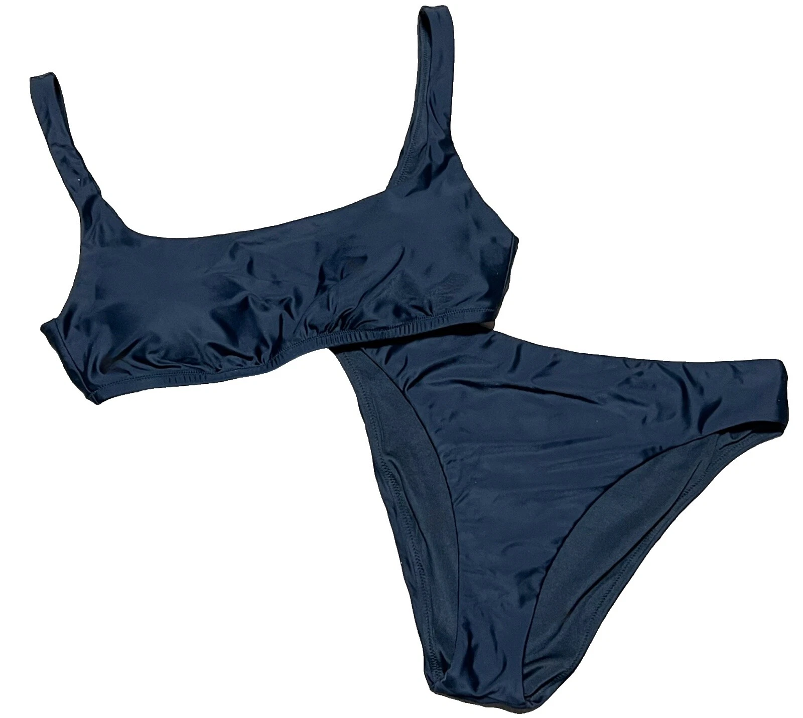 J。 Crew 纯色上衣泳装女式