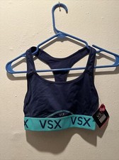 NWT Victoria  s Secret Sports Bra The Player Racerback Size XS VSX Blue Turouise